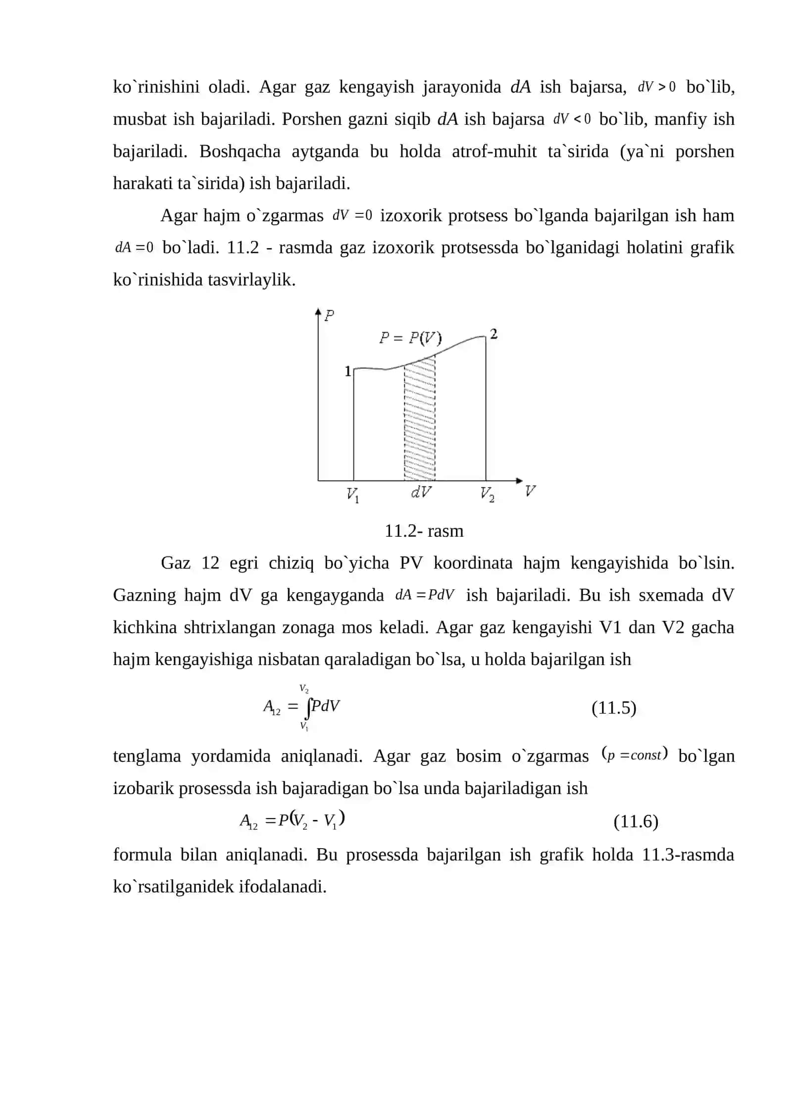 Ish va issiqlik miqdori. Termodinamikaning I-qonuni 3