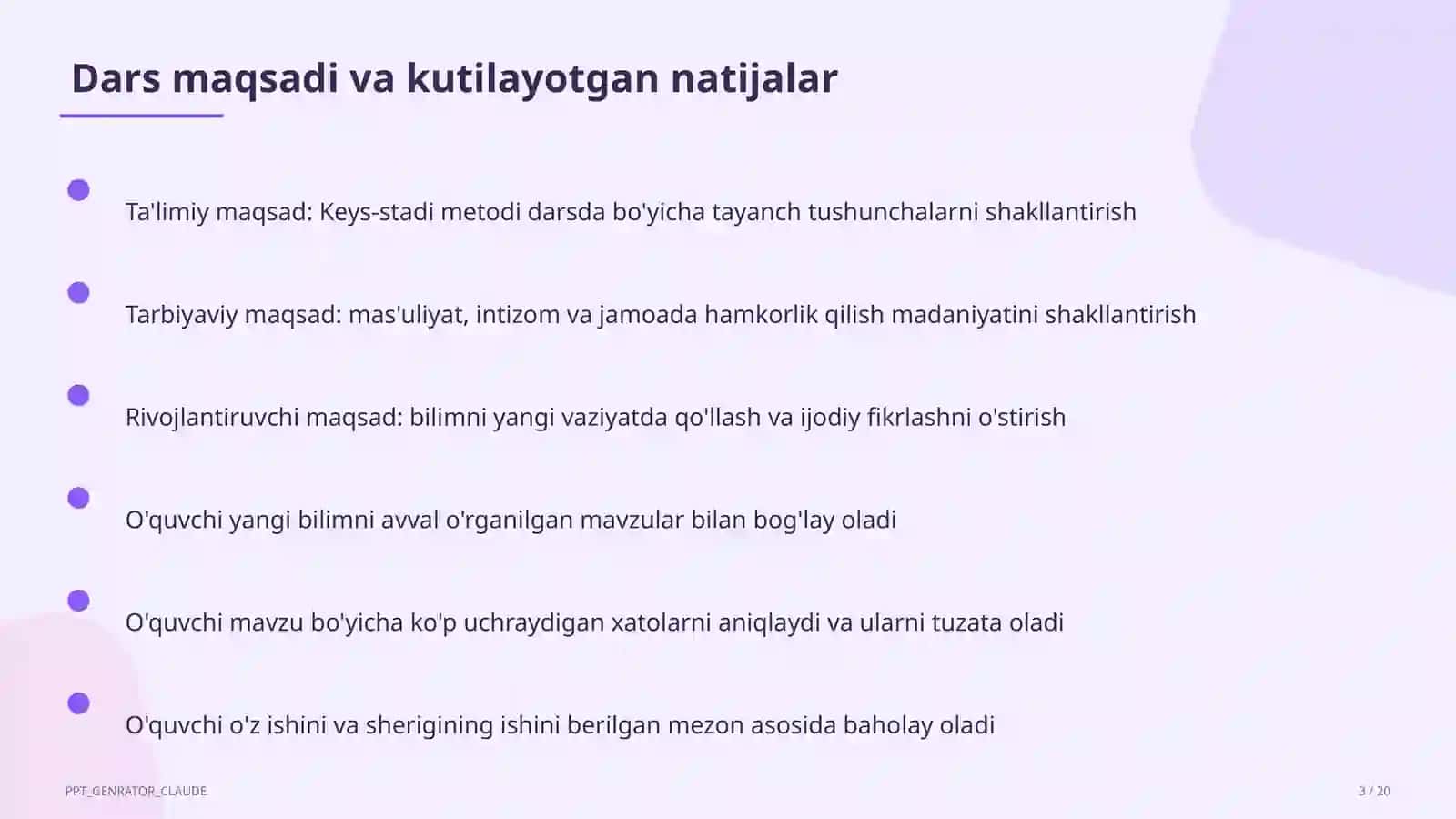 Keys-stadi metodi darsda 3
