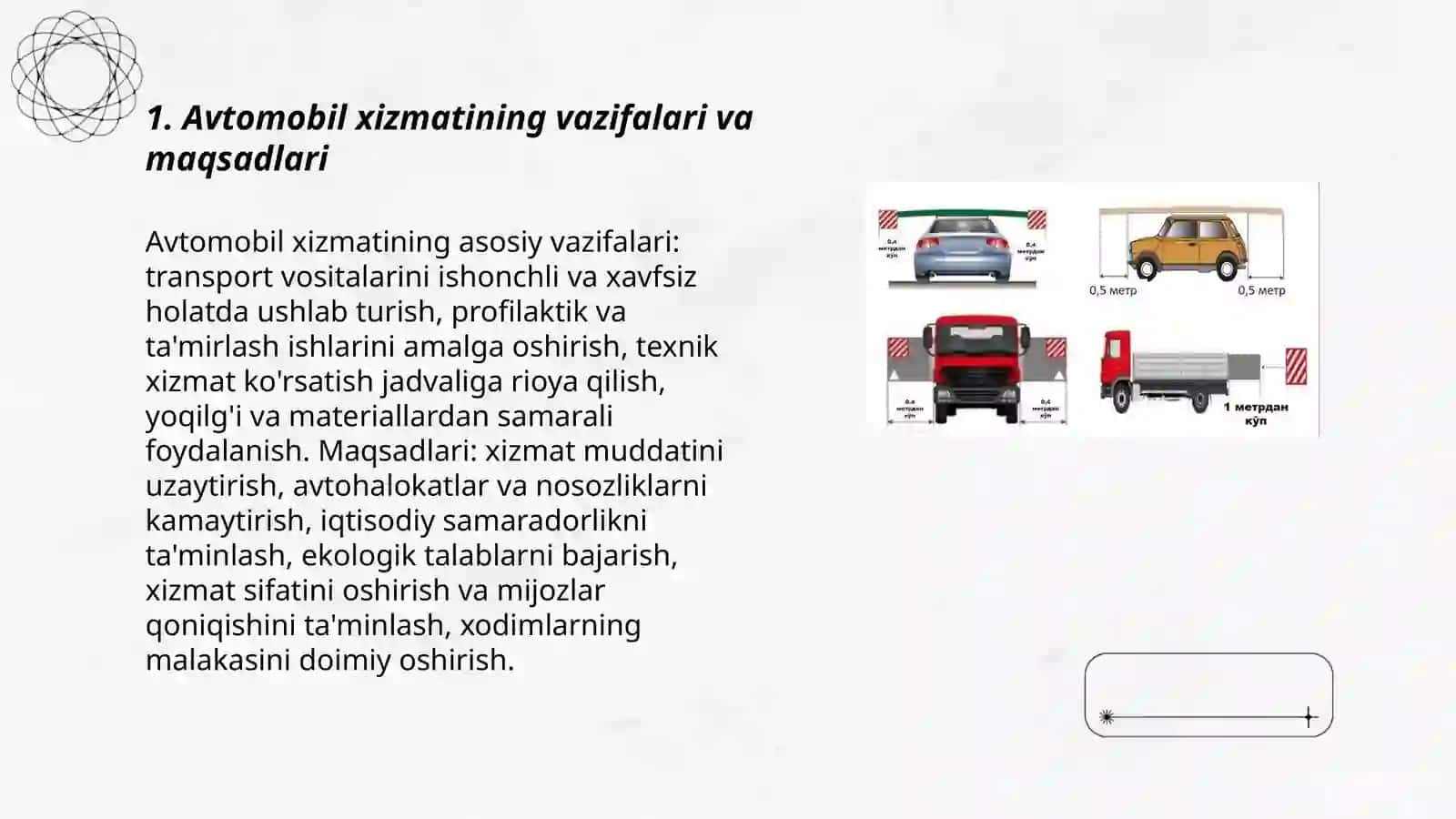 Avtomobil xizmatini vazifasi va uni tashkillashtirish 3