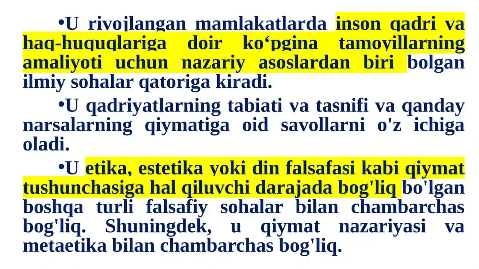 Qadriyatlar falsafasi (Aksiologiya) 3