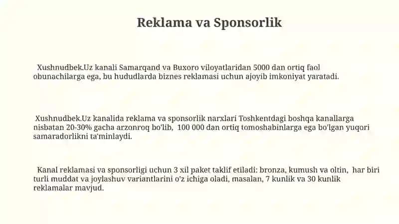 Xushnudbek.Uz Muvaffaqiyatining Sirlari 3