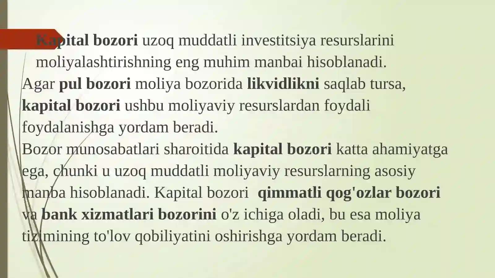 Kapital bozor va unitatshtilatish 3
