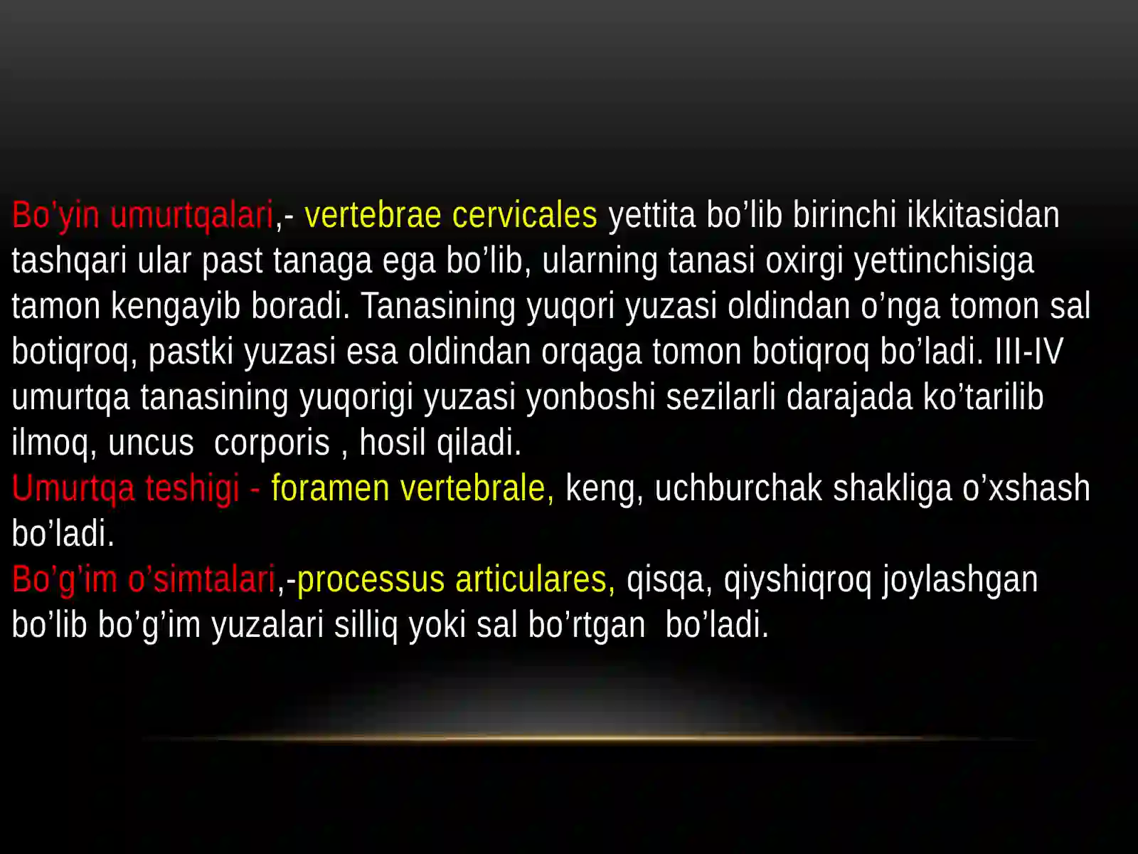 O’zbekiston Milliy Universiteti Biologiya Fakulteti Biologiya Yo’nalishi 1-kurs Ta’lim Taqdimoti 3