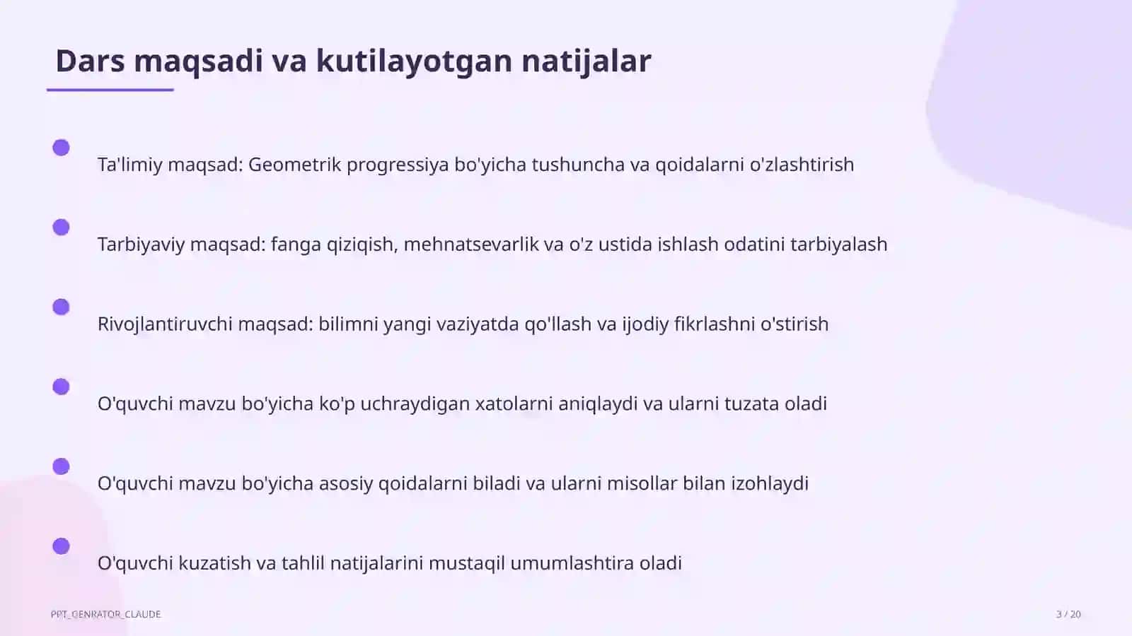 Geometrik progressiya (9-sinf) 3