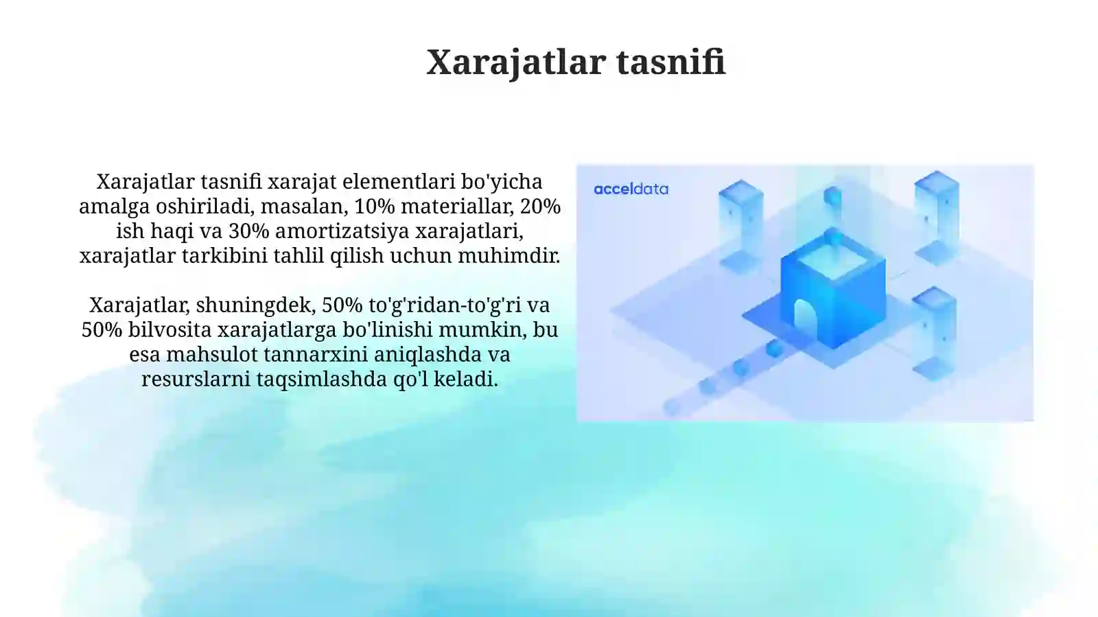 Xarajatlarni nazorat qilish va baholash asoslari 3