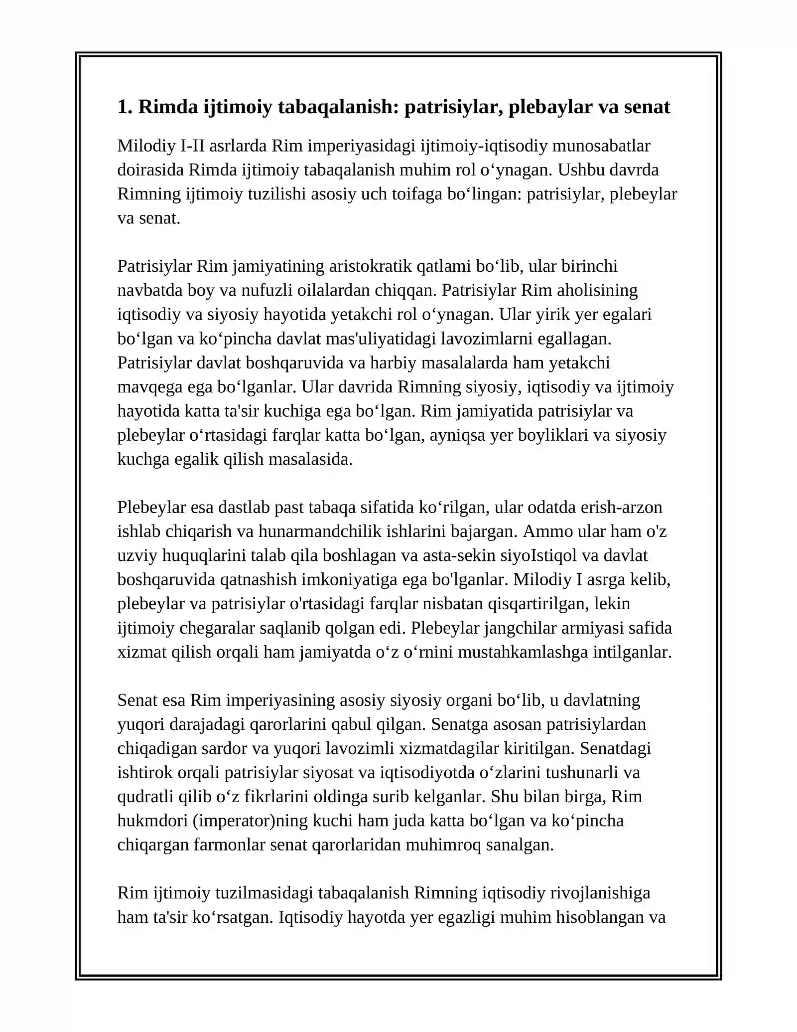 MILODIY I-II ASRLARDA RIM IMPERIYASIDA IJTIMOIY-IQTISODIY MUNOSABATLAR 3