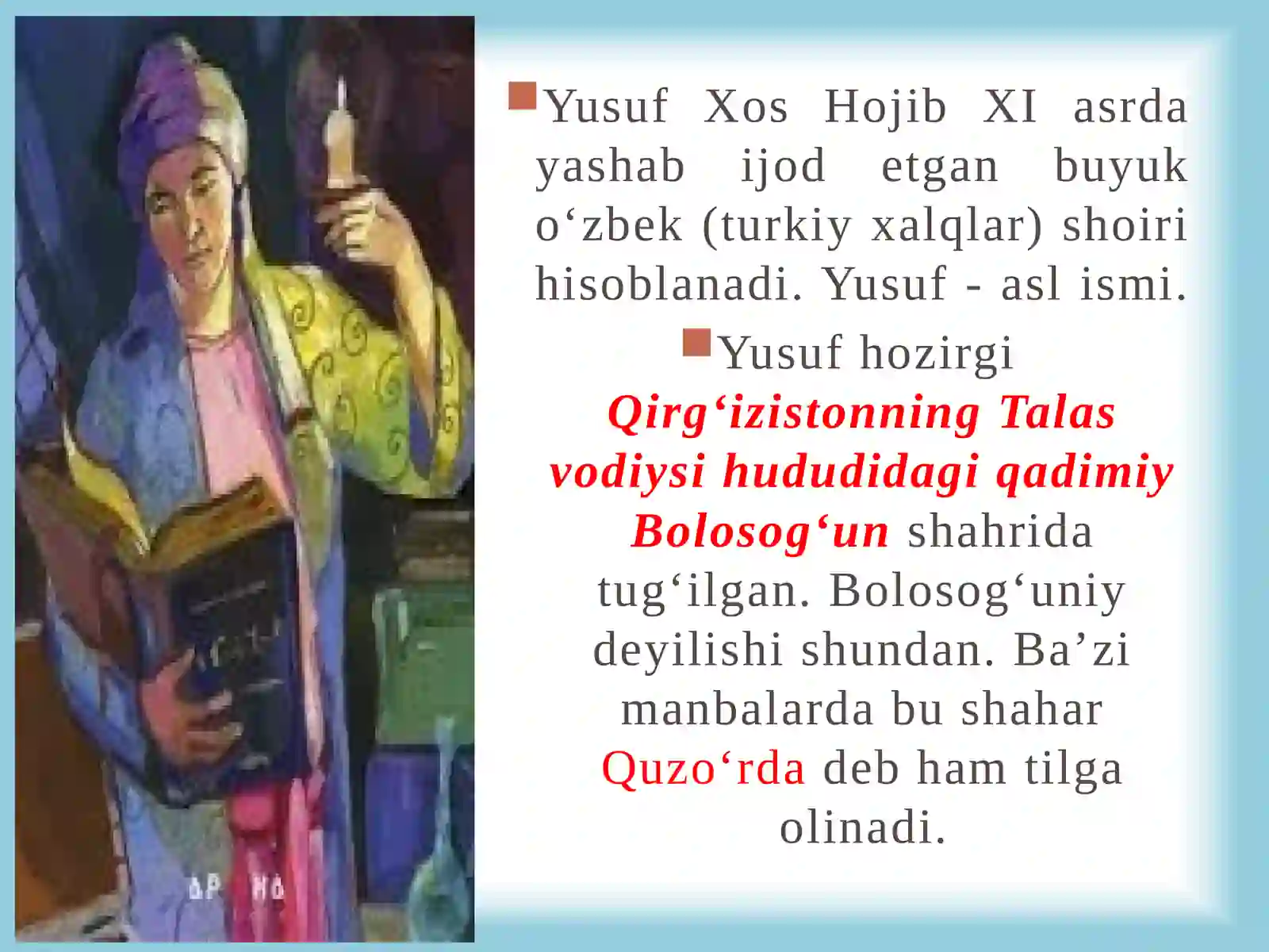 Yusuf Xos Hojib 3