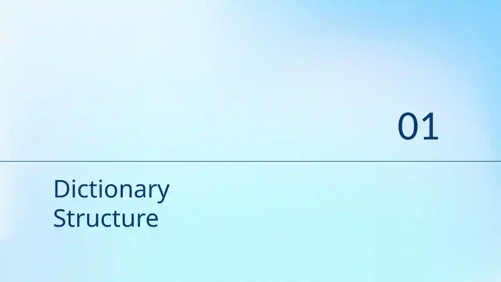 Dictionary Structure 3