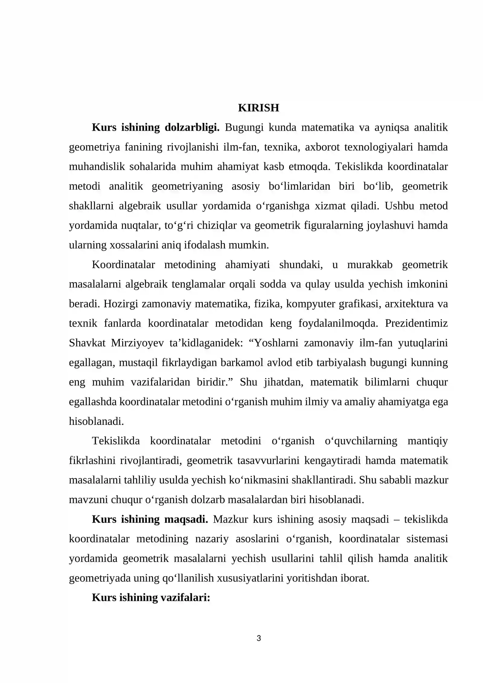 Tekislikda koordinatalar metodi 3