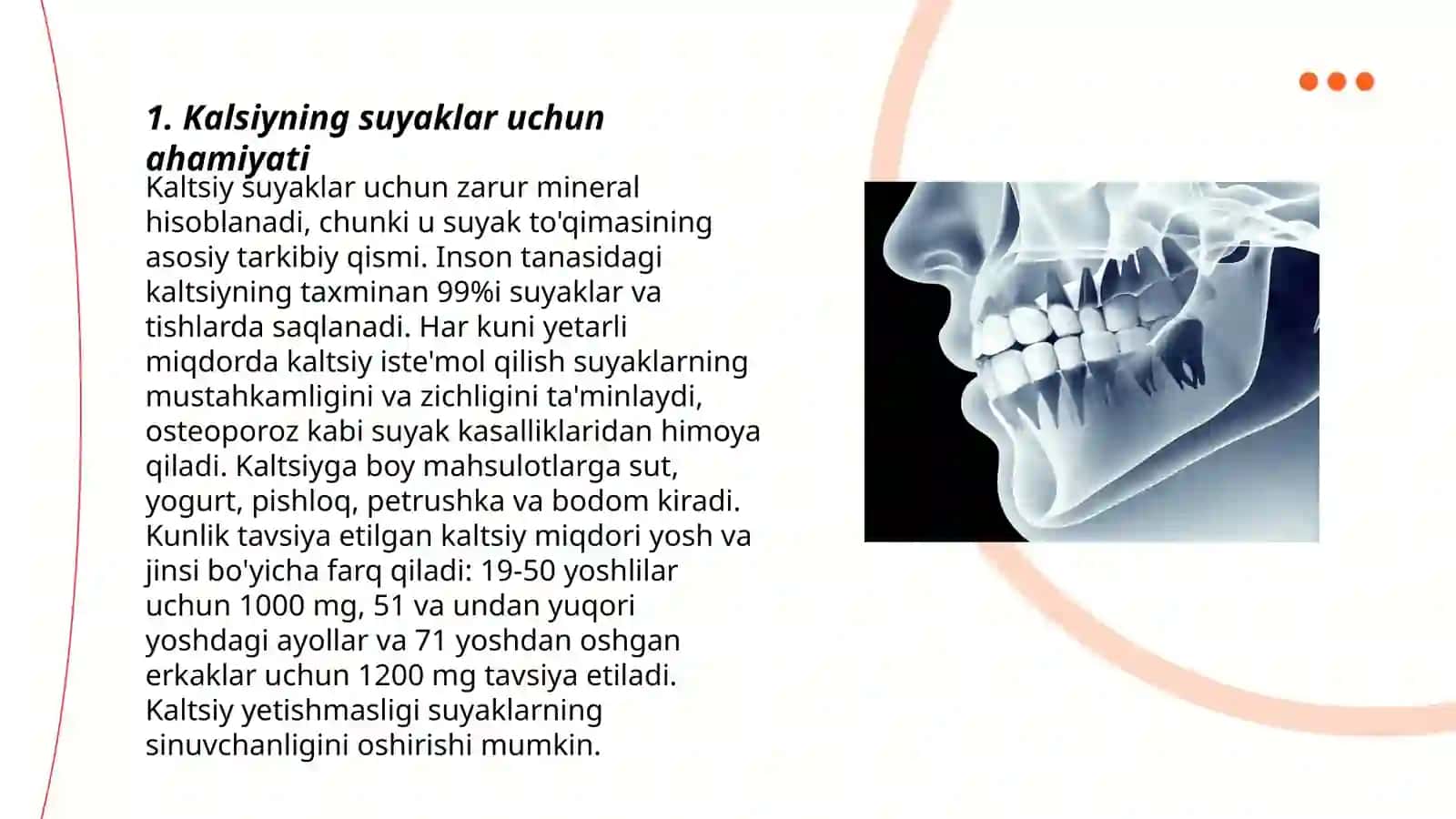 Kalsiyning suyaklar uchun ahamiyati 3