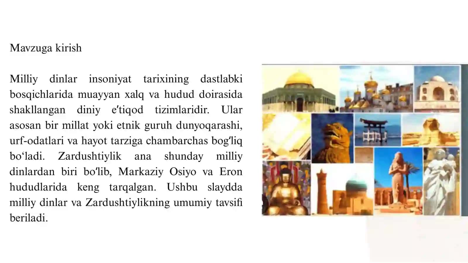 Milliy dinlar va Zardushtiylik (Tarix va Dinshunoslik uchun) 3