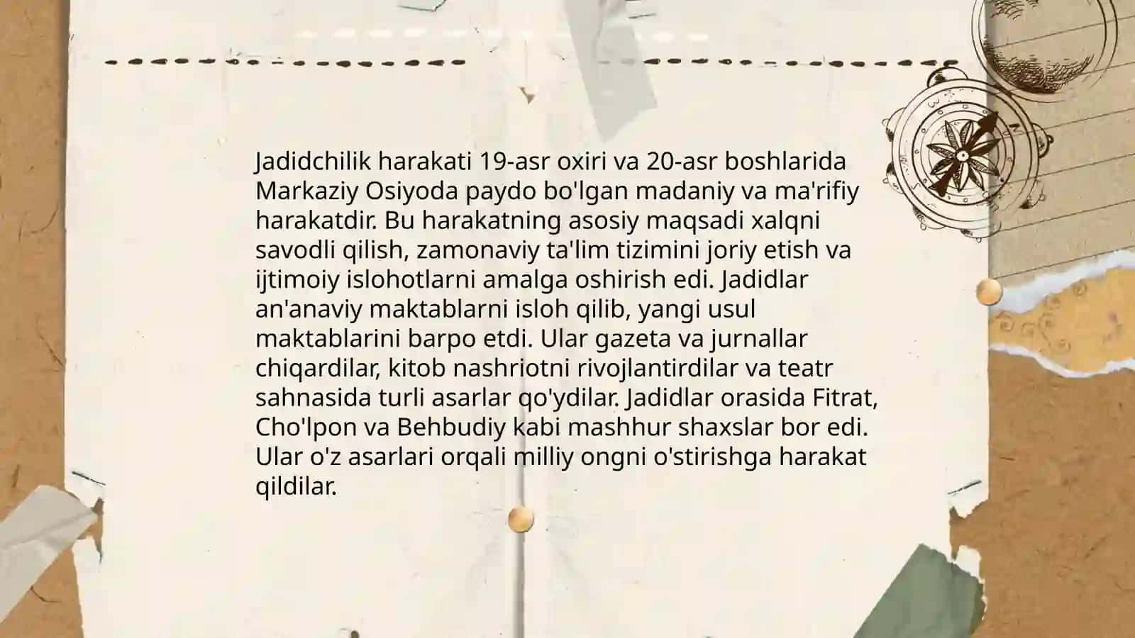 Jadid ma’rifatparvarlarining o’lka ijtimoiy-ma’naviy hayotida tutgan o’rni 3