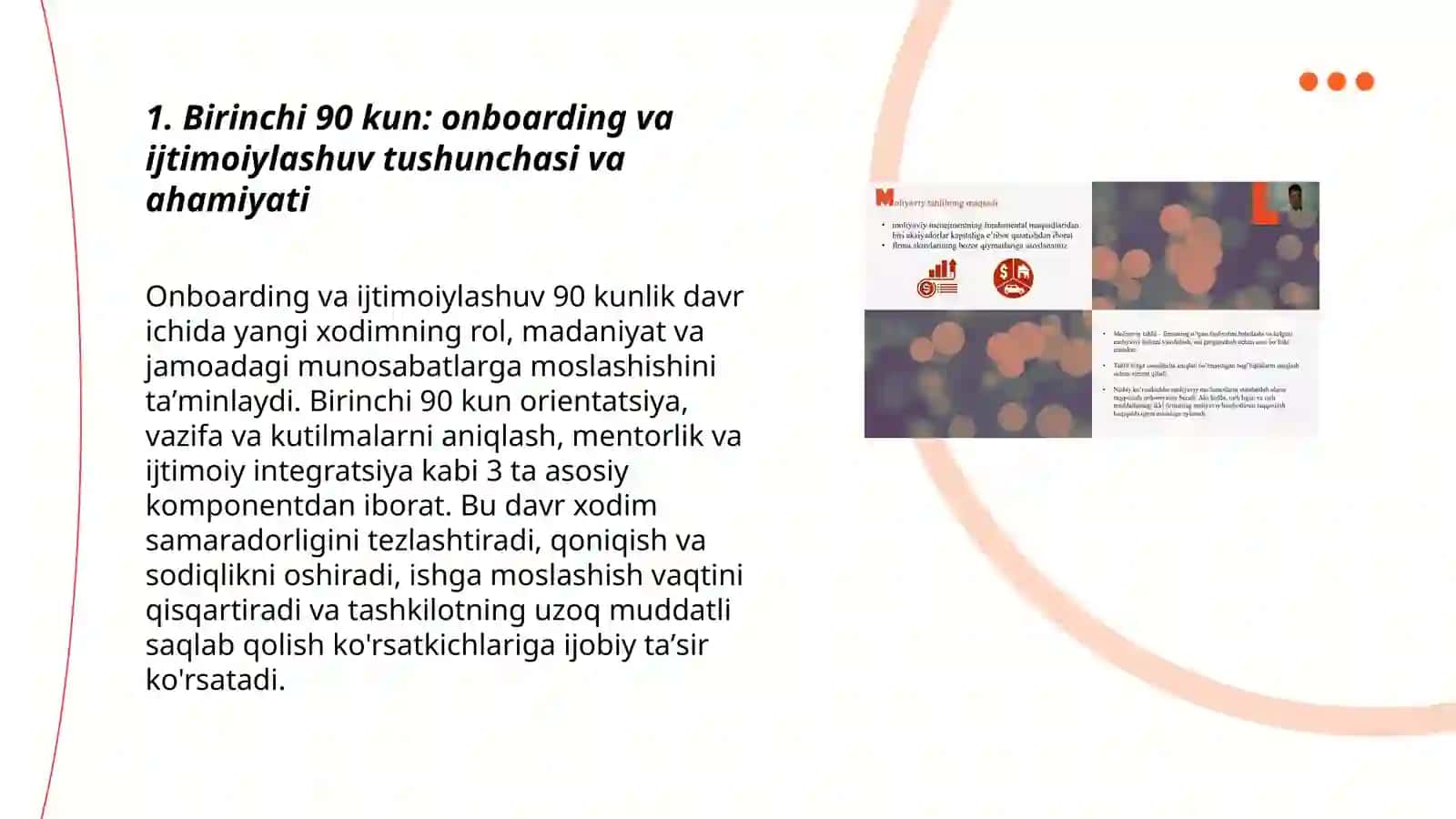 Onboarding va ijtimoiylashuvning ilk 90 kuni xodim moslashuvi va sodigligini qanday belgilab beradi 3