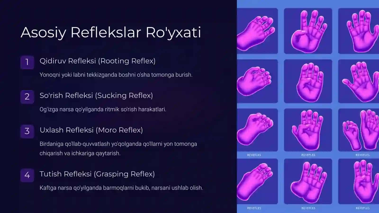 Yangi Tug'ilgan Chaqaloqlarda Reflekslarni Aniqlash 3