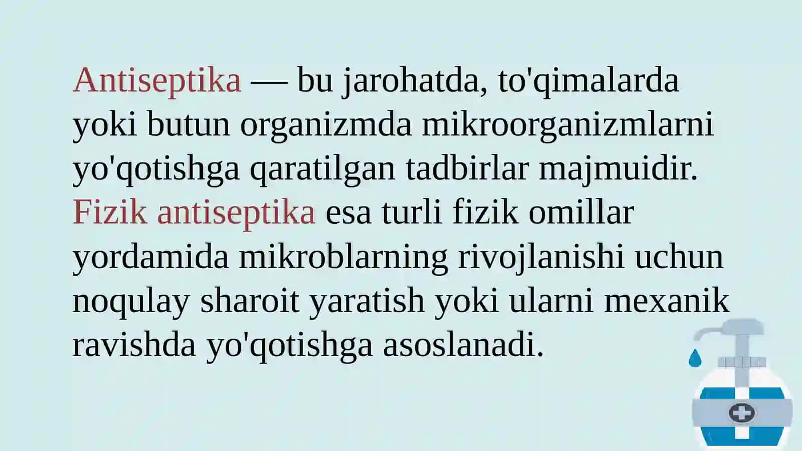 Zamonaviy  antiseptika usullari 3