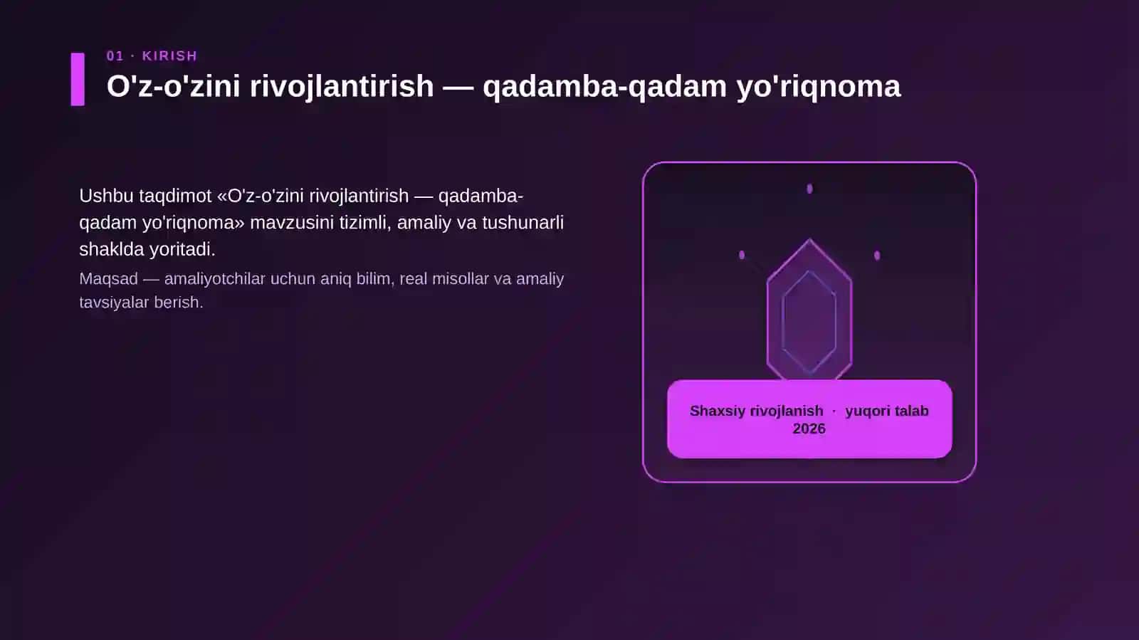 O'z-o'zini rivojlantirish — qadamba-qadam yo'riqnoma 3