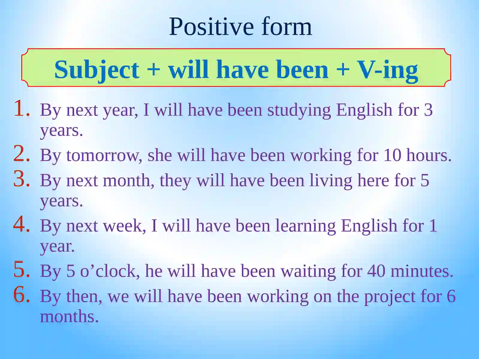 Future Perfect Continuous 3