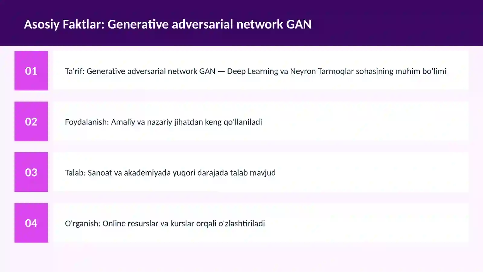 Generative adversarial network GAN 3