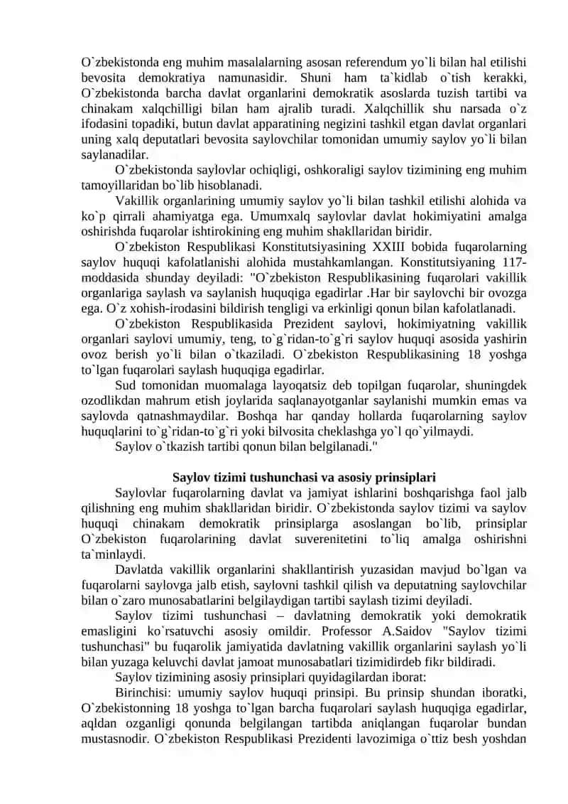 SAYLOV VA REFERENDUMNI TASHKIL ETISH HAMDA O‘TKAZISH SOHASIDAGI HUQUQBUZARLIKLAR UCHUN MA’MURIY JAVOBGARLIK 3