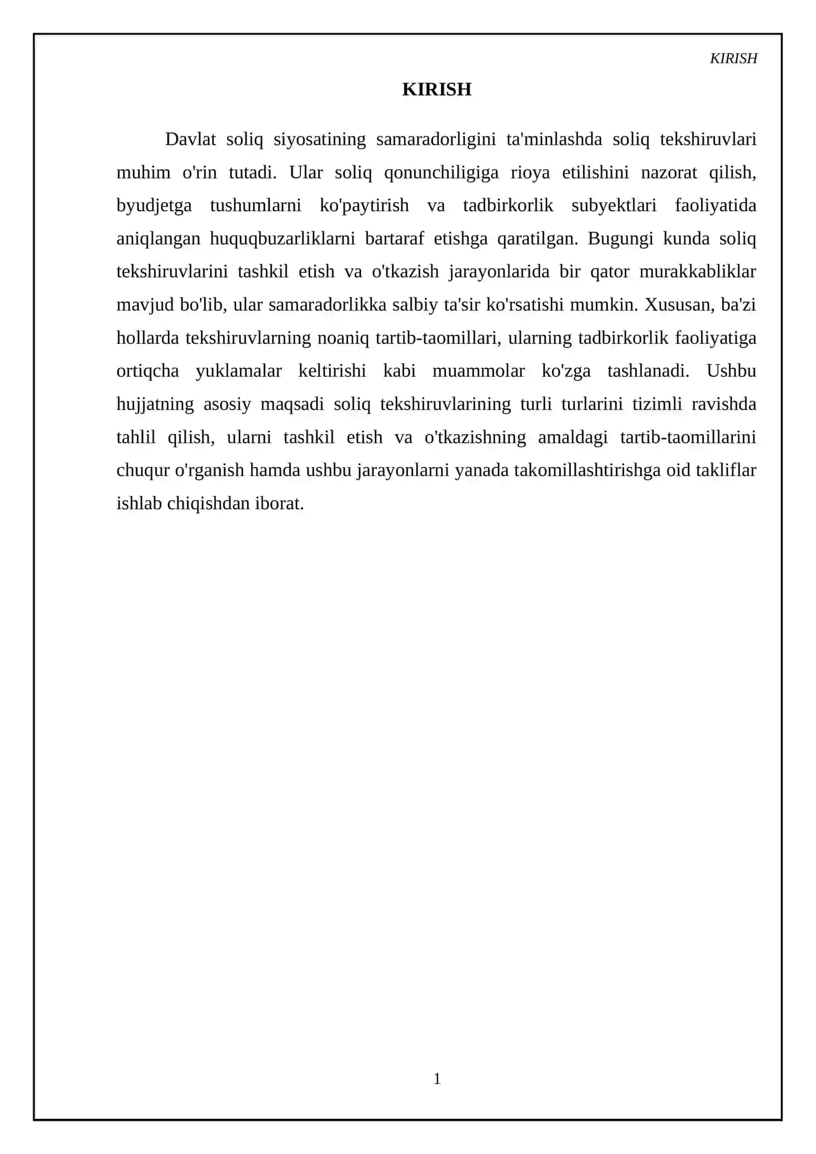 Soliq tekshiruvlarining turlari,ularni tashkil etish va o'tkazish tartibi 3