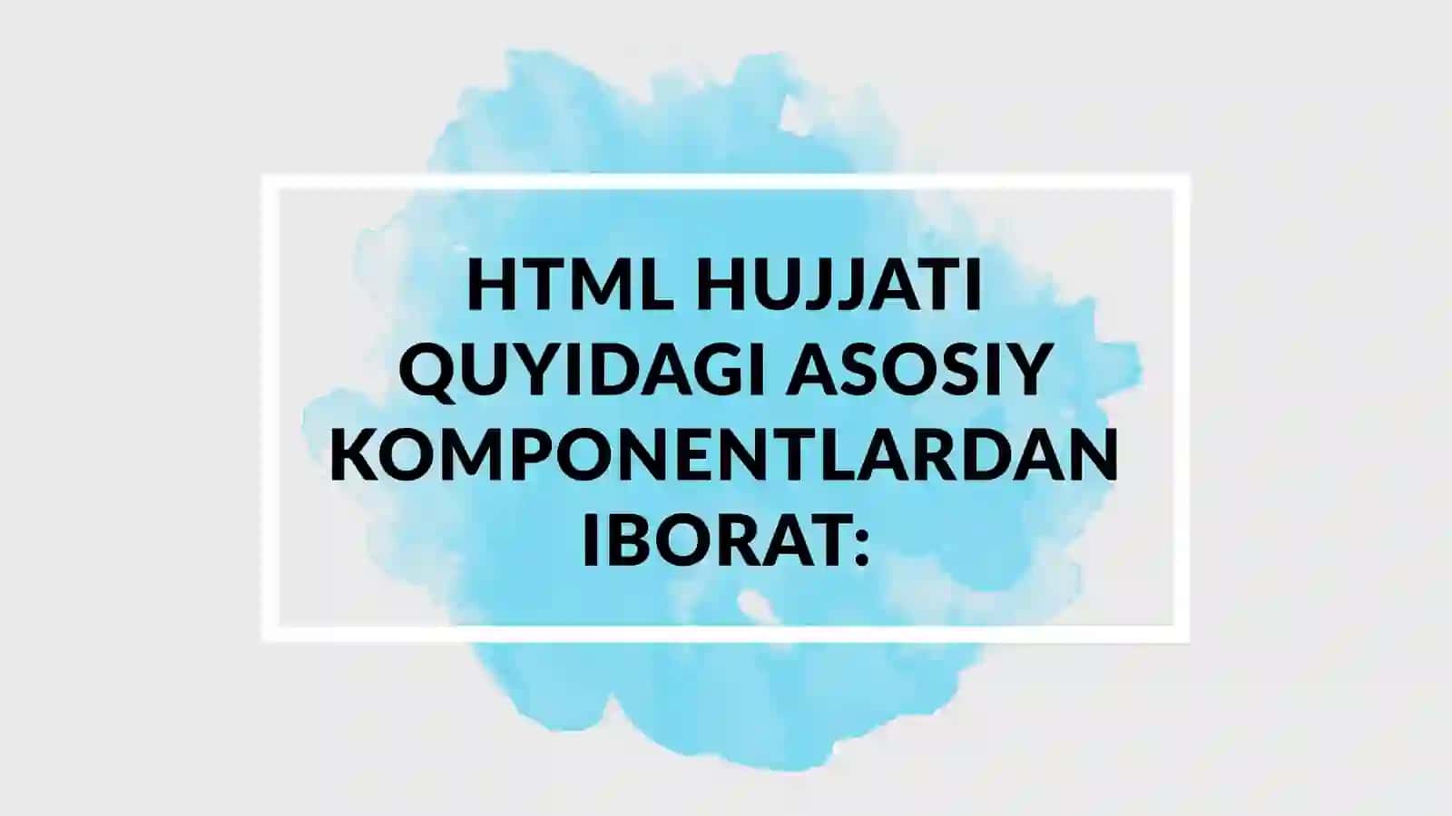 HTML Teglar bilan ishlash va misollar 3