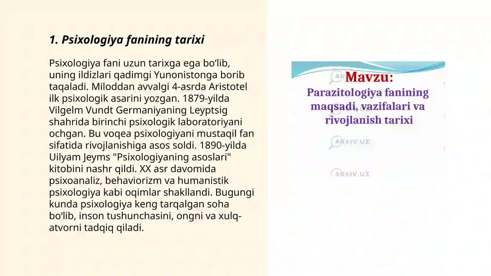 Psixologiya fanining predmeti maqsadi va vazifalari 3