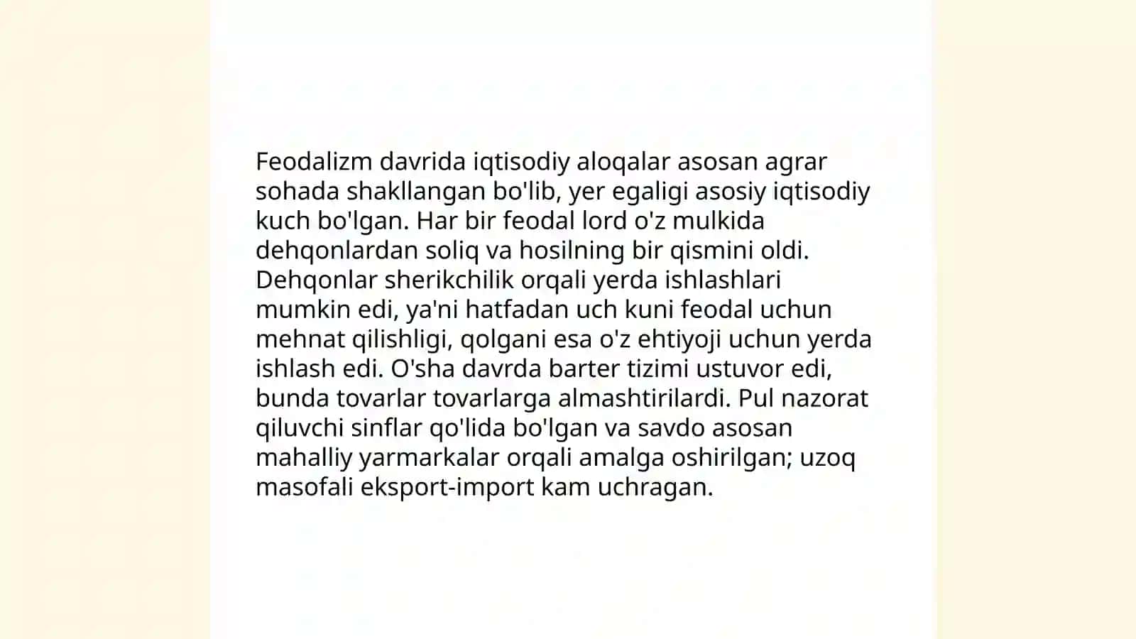 Oʻrta asrdagi iqtisodiy gʻoyalar va qarashlar 3