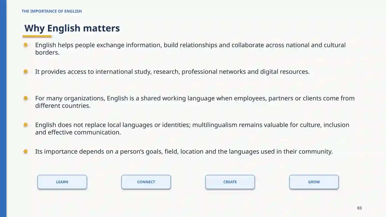 THE IMPORTANCE OF ENGLISH 3
