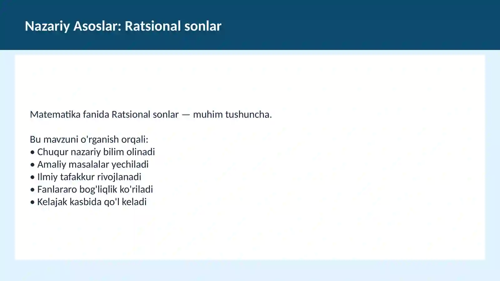 Sonlar nazariyasi 3