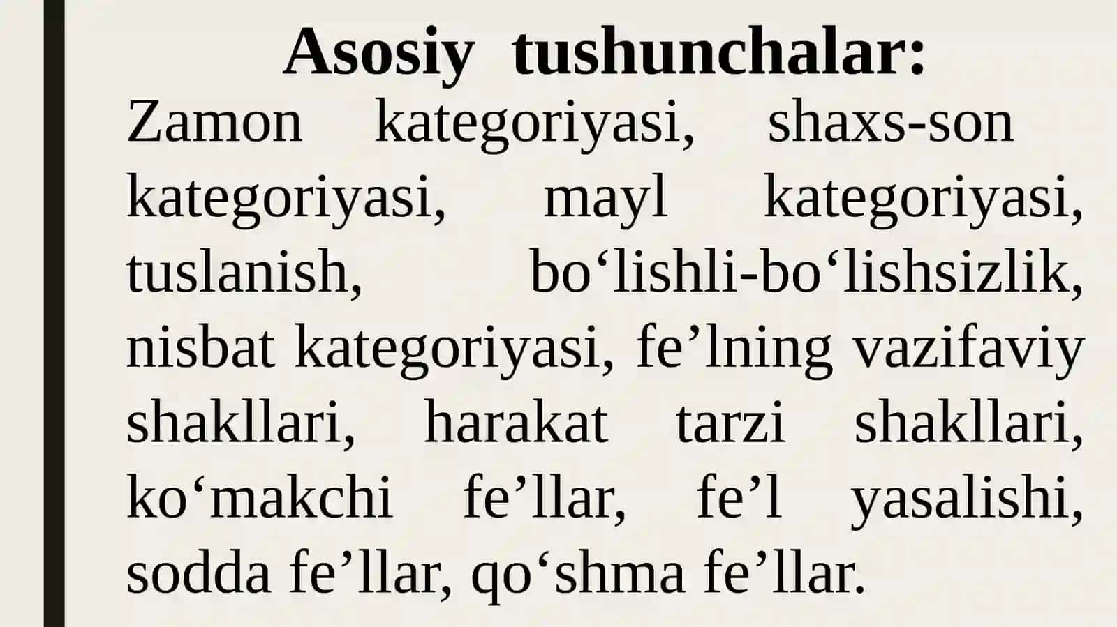 Turkiy tillarda fe’l soʻz turkumi 3