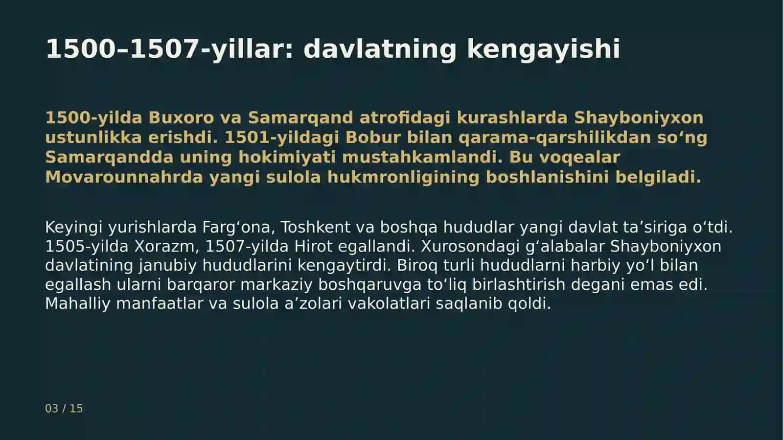 Shayboniylar davlati: tashkil topishi va boshqaruvi 3