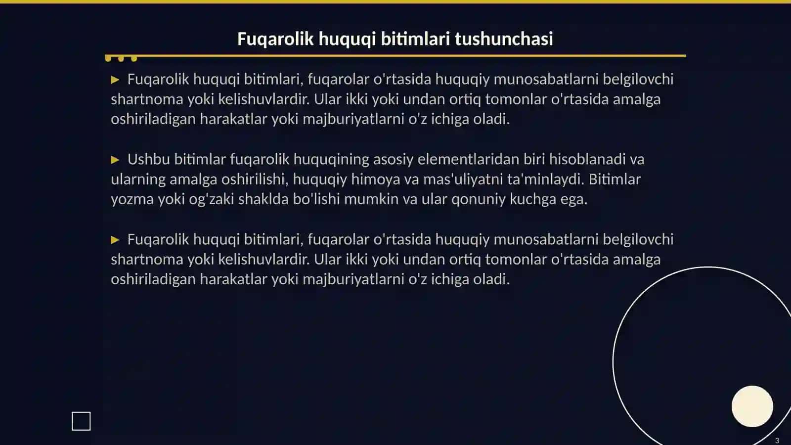 Fuqarolik huquqi bitimlari 3