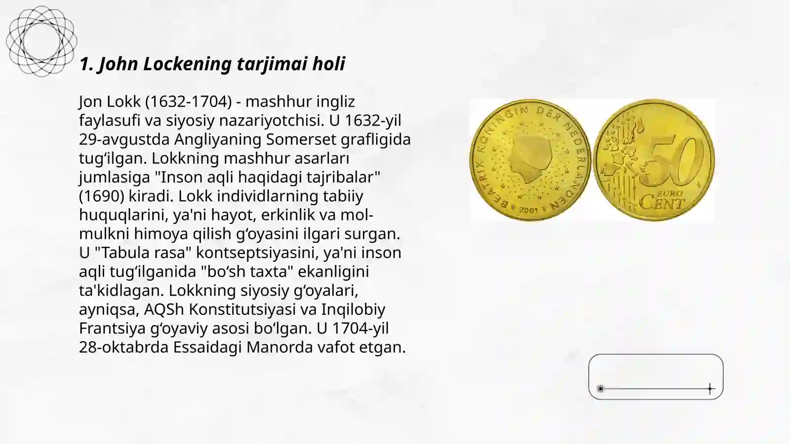 John Lockening tarjimai holi 3