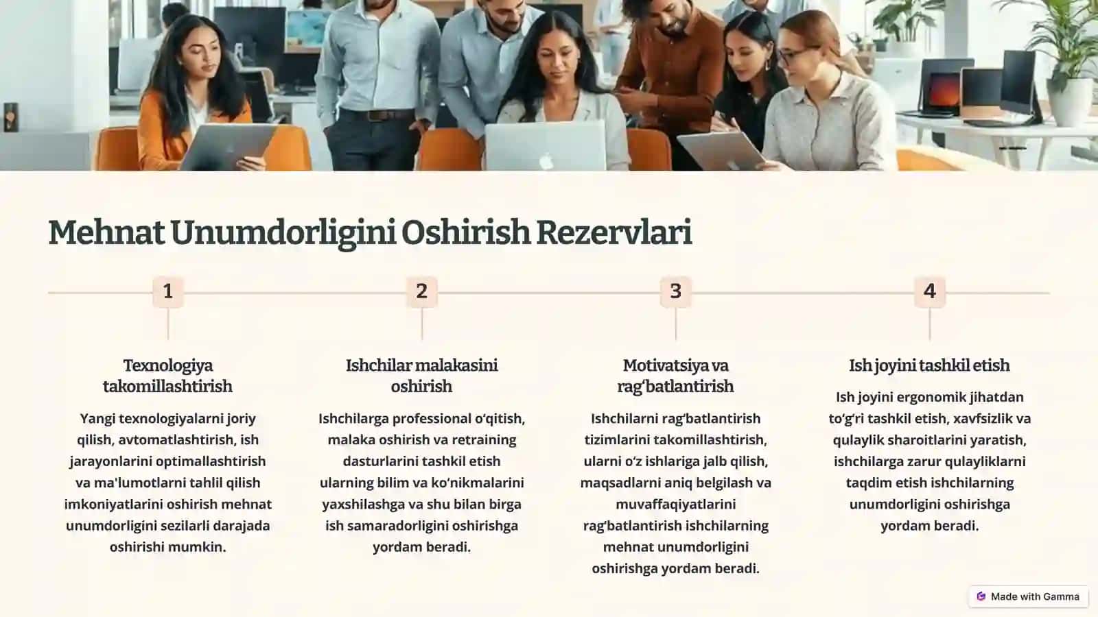Mehnat unumdorligi: Tushunchasi, O‘lchash Omillari va Rezervlari 3