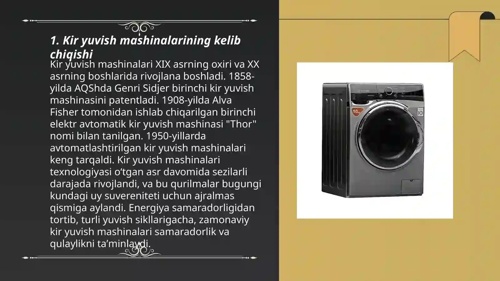 Kir Yuvish Mashinalari Tarixi 3