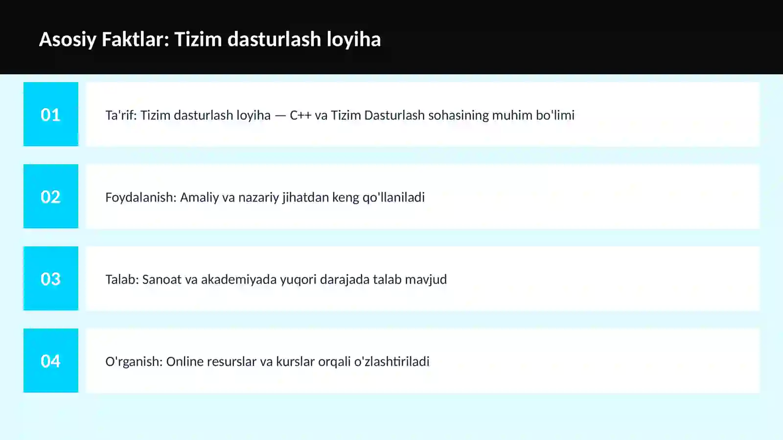 DASTURLASH | C++ VA TIZIM DASTURLASH 3