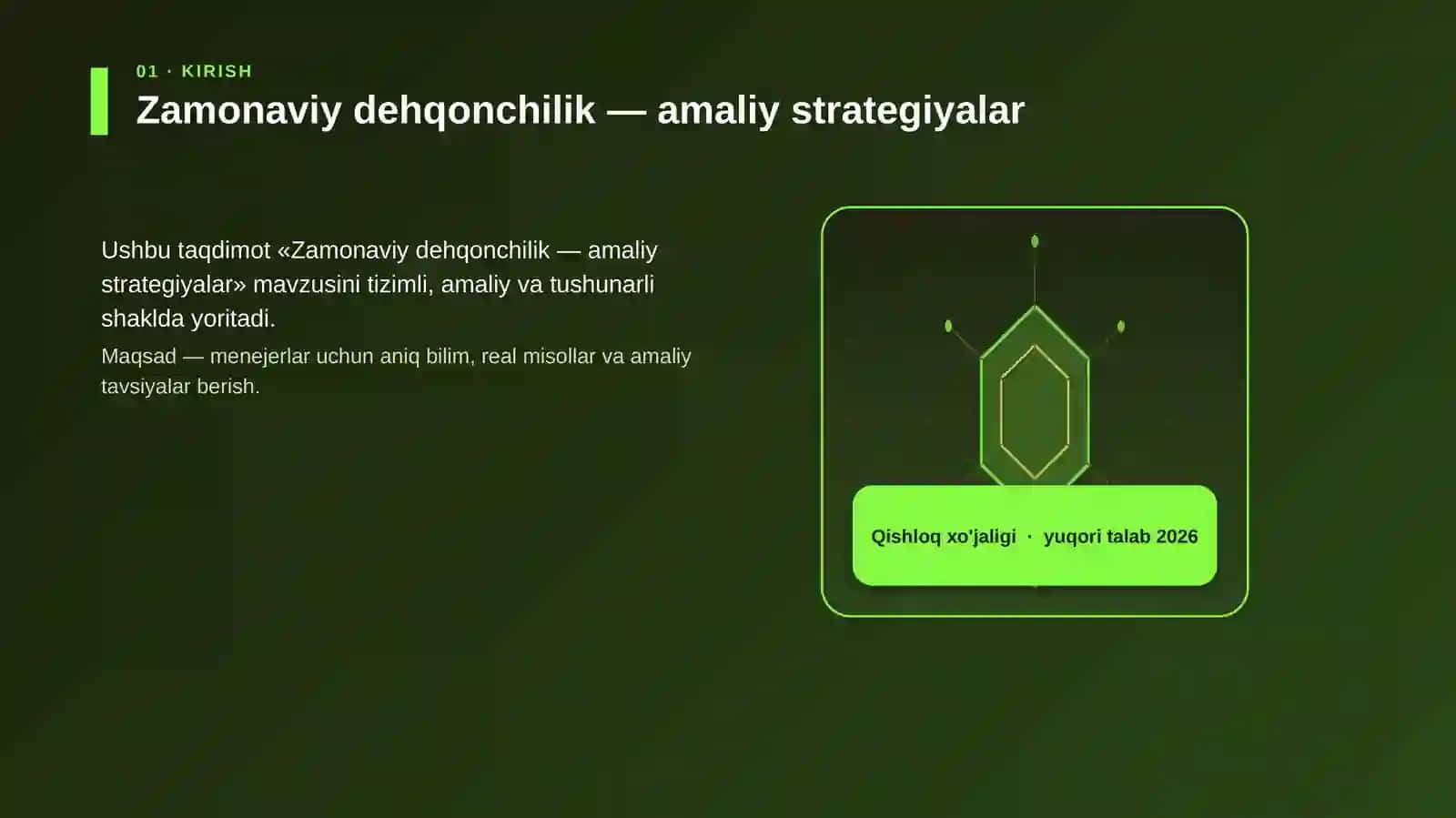 Zamonaviy dehqonchilik — amaliy strategiyalar 3