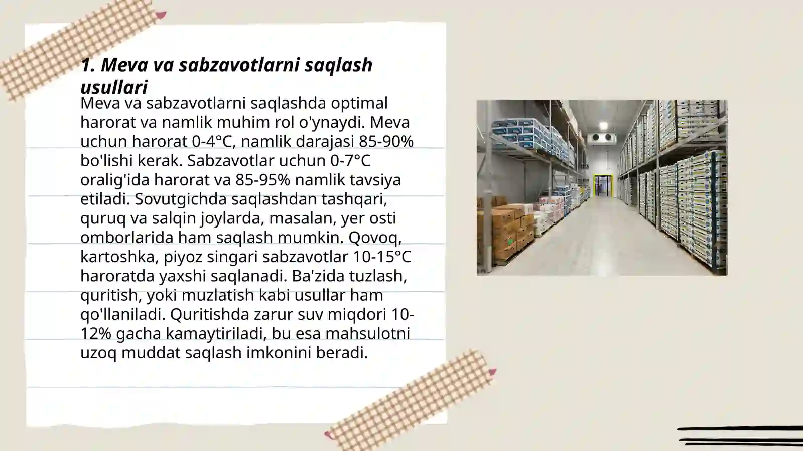 Qishloq xojaligi mahsulotlarini saqlash va qayta ishlash texnologiyasi 3