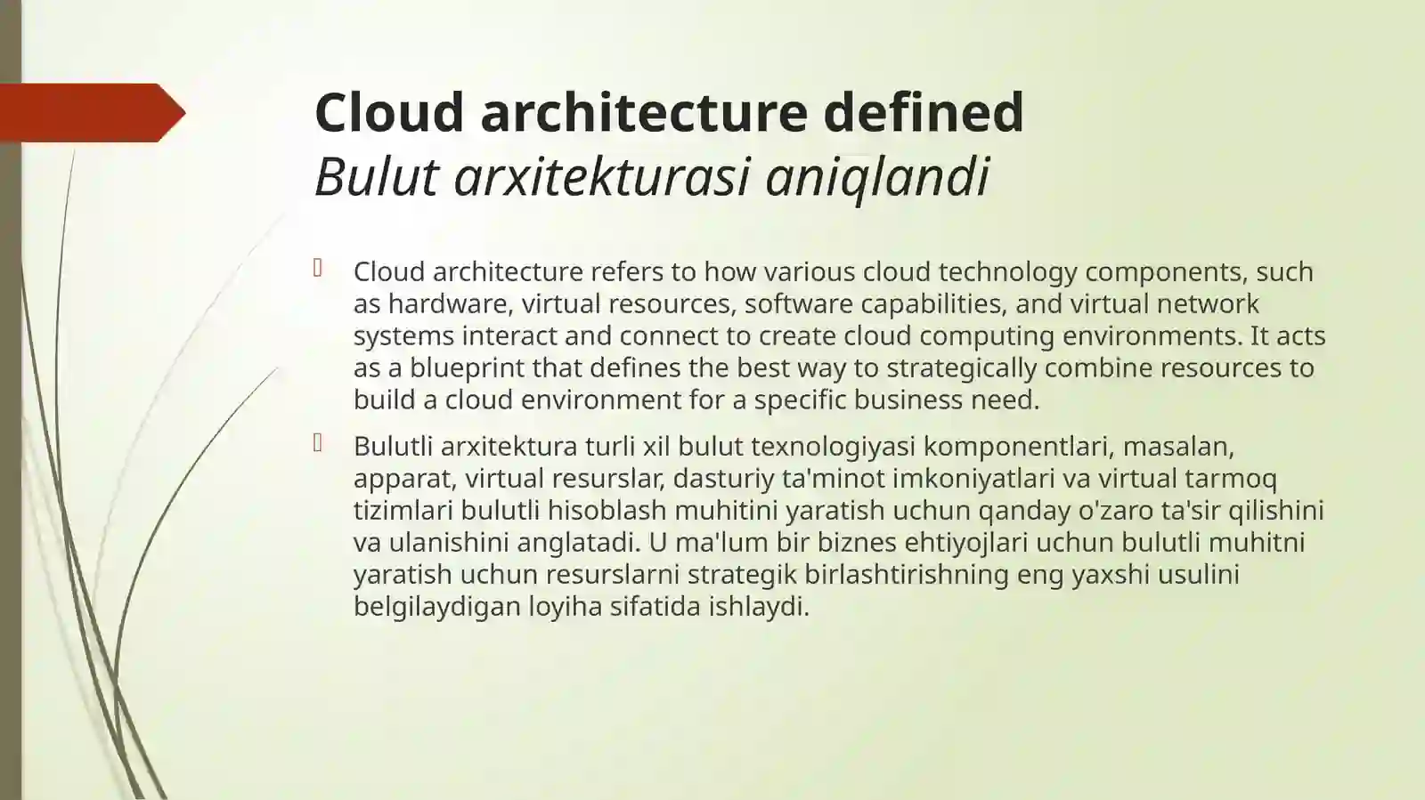 Architectural styles for cloud applications 3