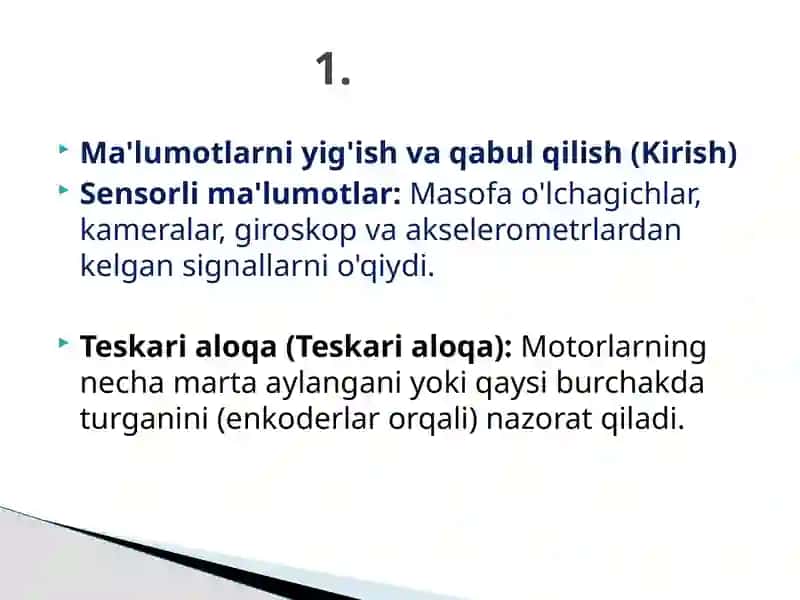 Boshqarish qurilmasining funktsiyalari 3