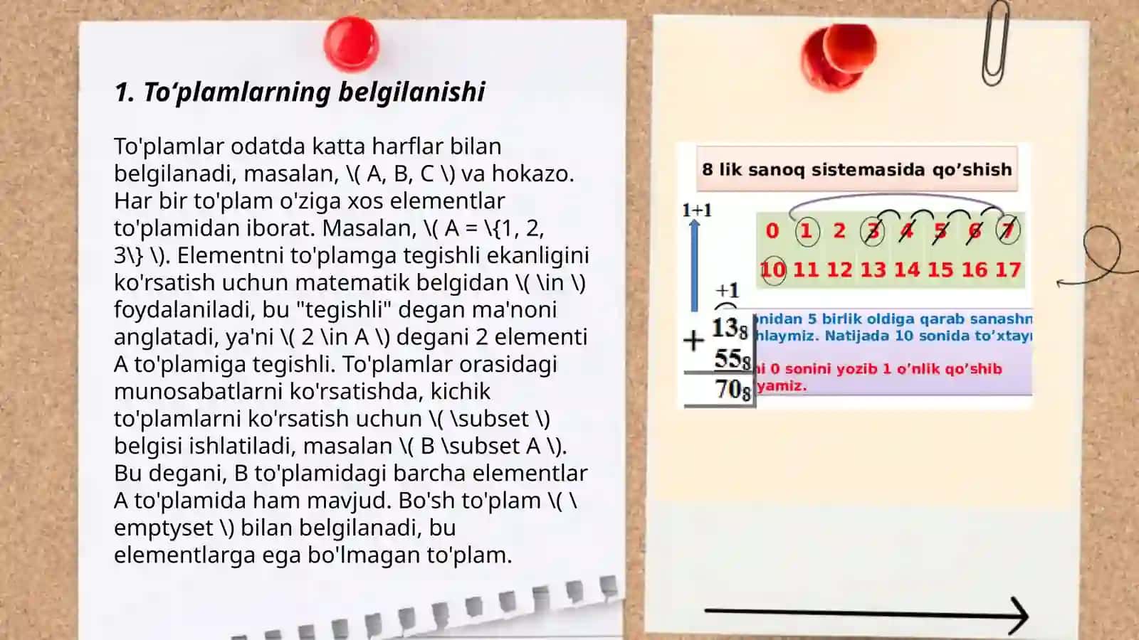 Toʻplamlar va ustida amallar.Sanoqli toʻplamlar.Ekvivalent toʻplamlar.Akslantirishlar va ularning turlari.Teskari akslantirish 3