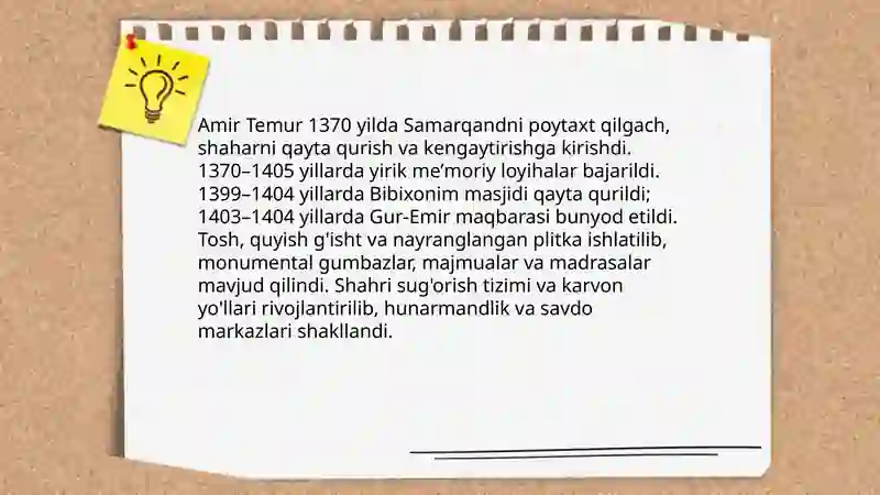 Amir Temur va Temuriylar madaniyati 3