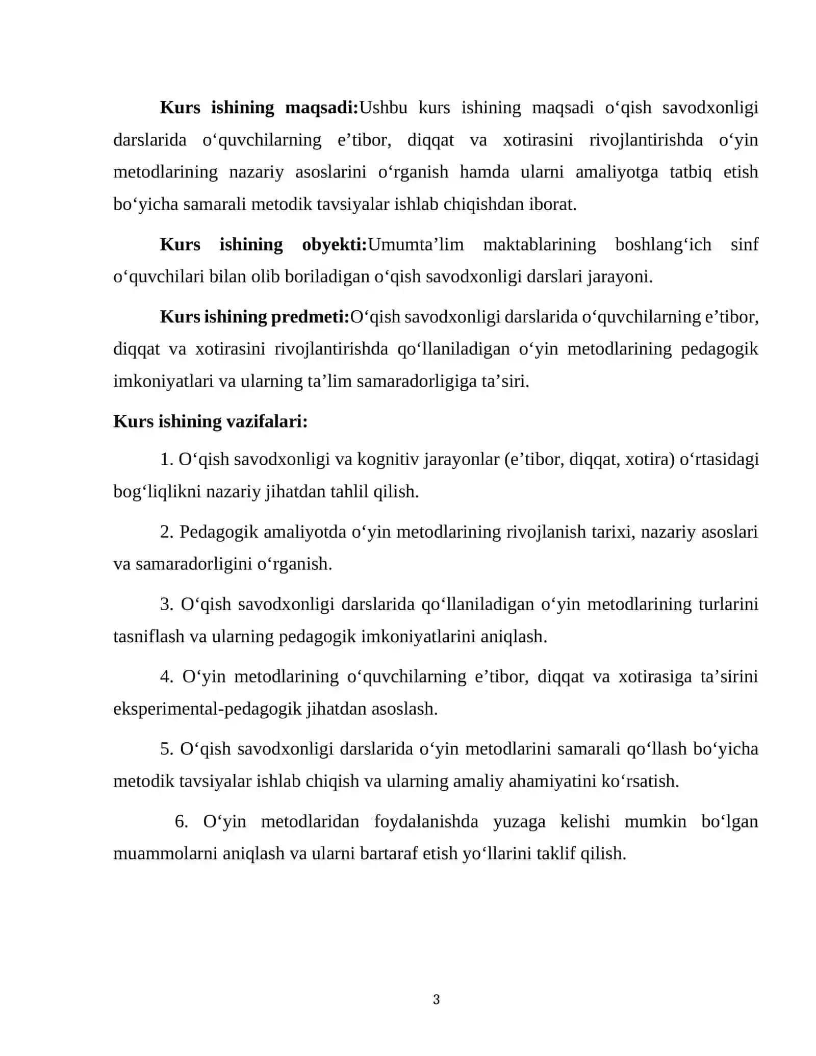 Oʻqish savodxonligi darslarida oʻquvchilarning eʼtibor, diqqat va xotirasini rivojlantirishda oʻyin metodlaridan foydalanish 3