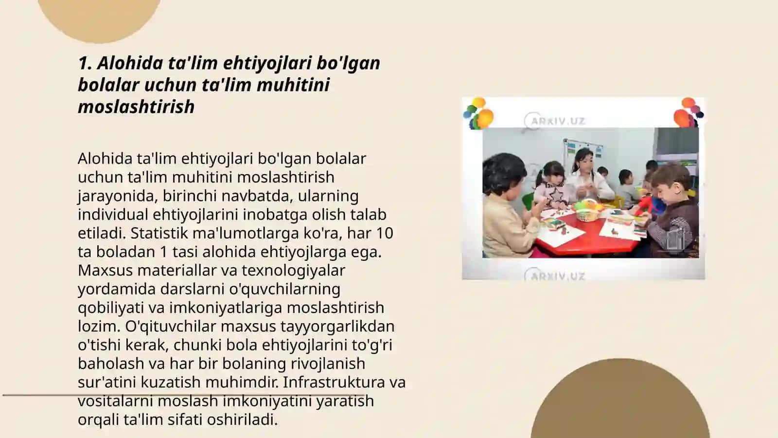 Alohida taʼlim ehtiyojlari boʻlgan bolalarni samarali inklyuziv taʼlim olishning asosiy shartlari 3