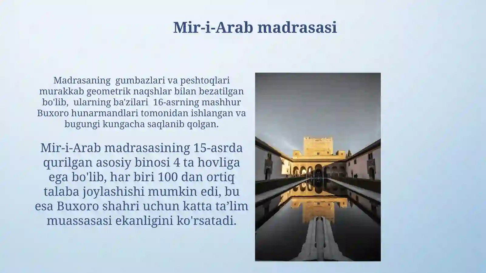 Buxorodagi tarixiy obidalar 3