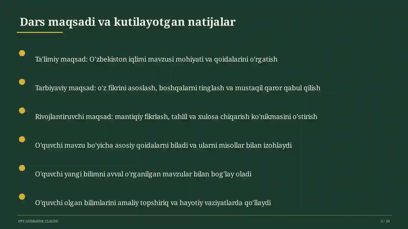 O'zbekiston iqlimi (8-sinf) 3
