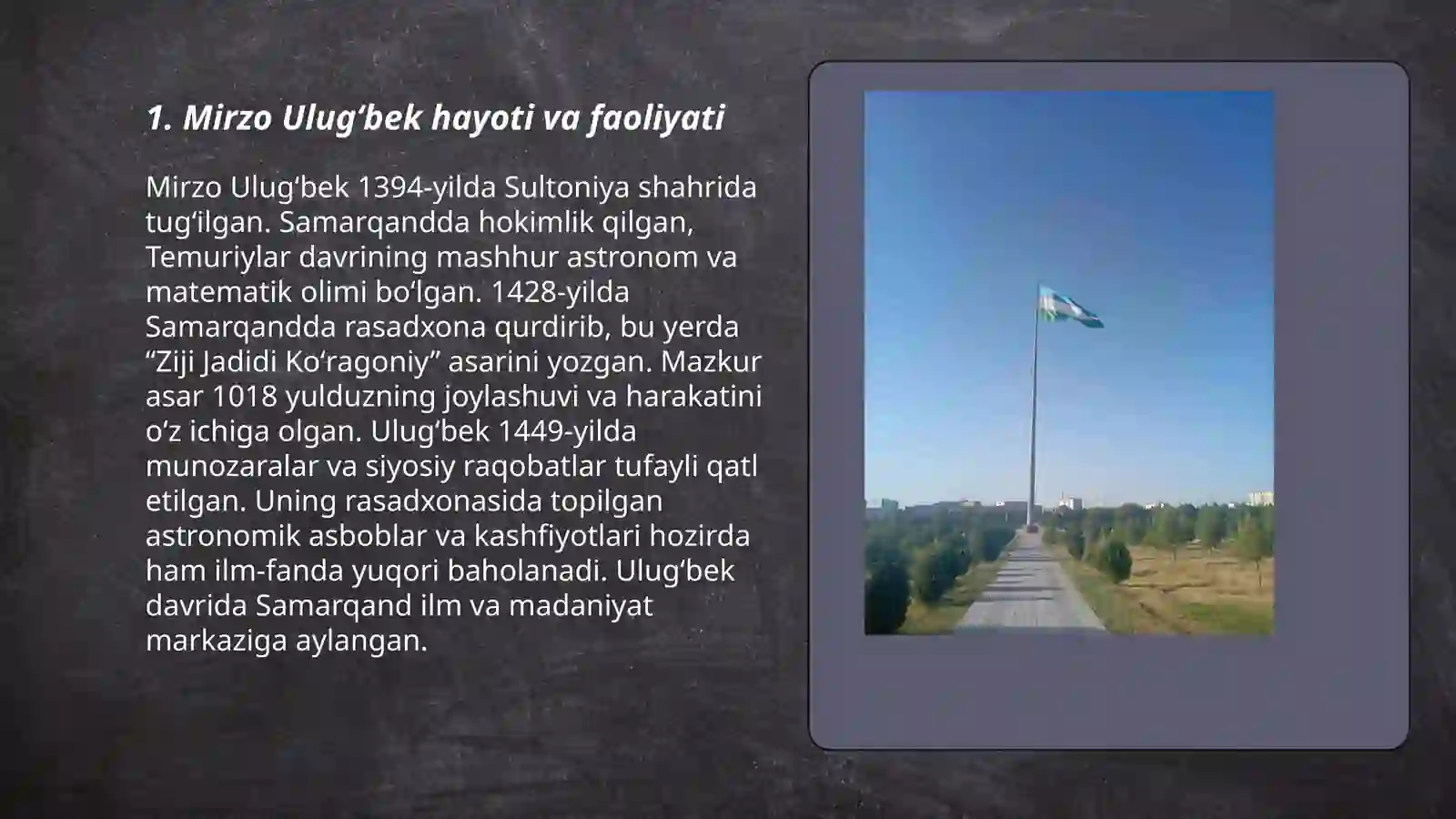 Mirzo Ulugʻbekning Hayoti 3