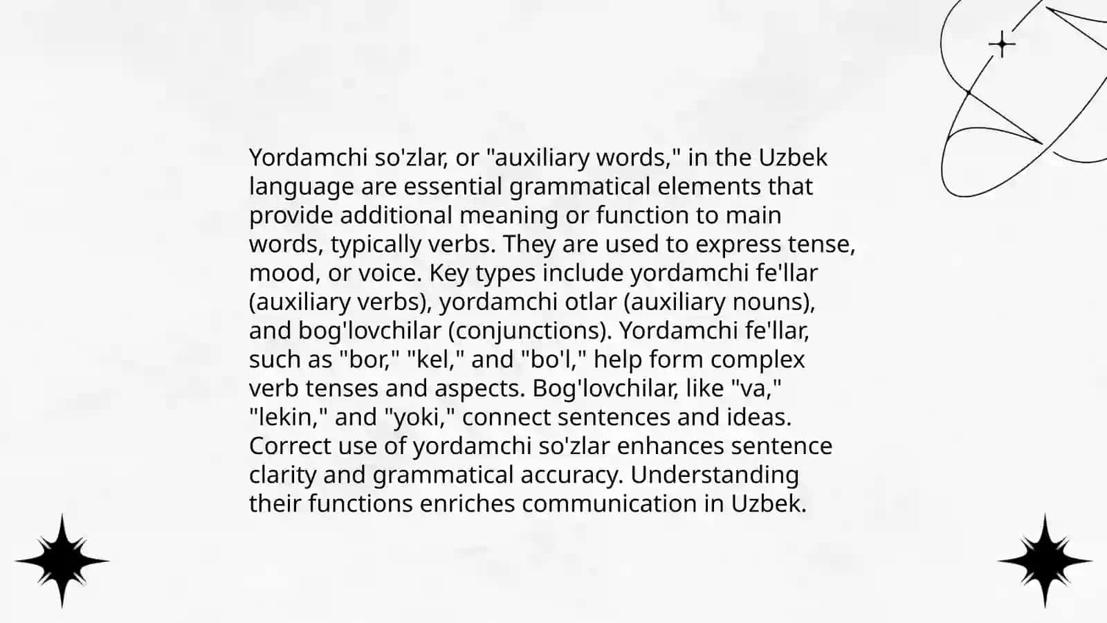 Yordamchi so'zlar 3