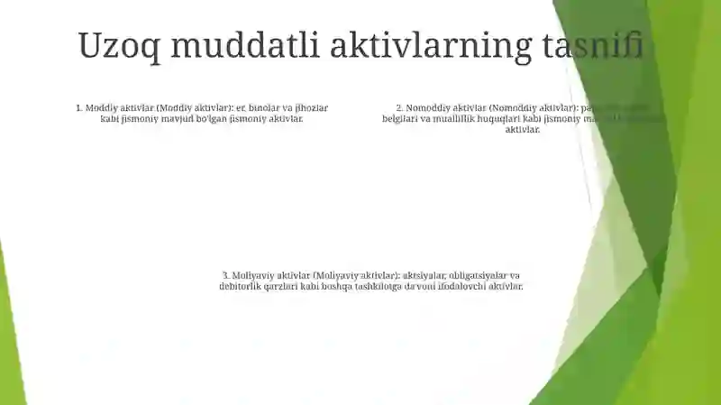 Uzoq Muddatli Aktivlar Hisobi 3