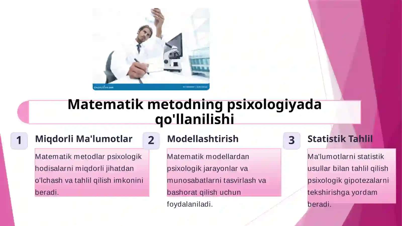 Psixologiyada matematik metodni qo'llash bo'yicha O.V.Mitina tomonidan chop etilgan maqolalarining psixologik tahlili HAQIDA 3